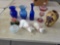 Urn, Cat, Pig, Vase, Cobolt Blue