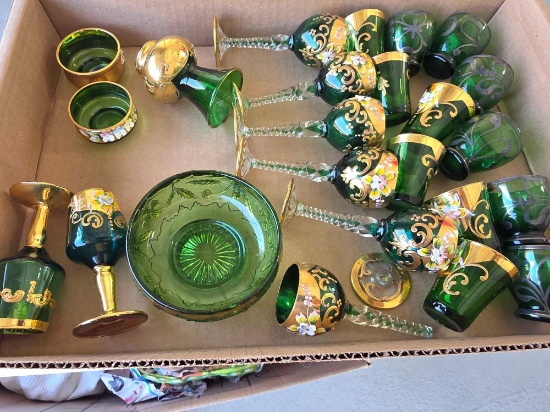 Emameled Short Stemware, Shot Glasses