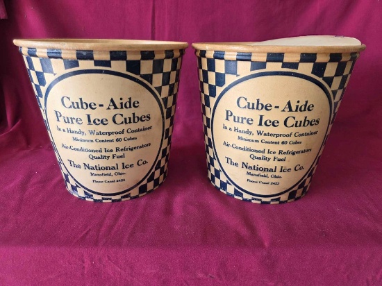 Advertising Pure Ice Cubes Wax Buckets Mansfield Ohio