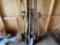 Shovels, pick axe, sledge hammer, post hole digger