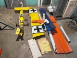 Model planes with spare parts and manuals