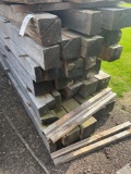 Large lot of oak beams