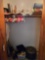 contents of closet inc. Afghan, Postcards, Electrolux, Ottoman vaccum