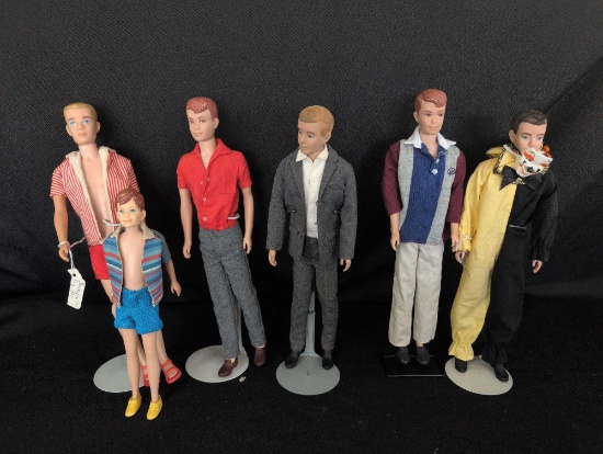 Vintage Mattel Barbie Ken, Allan, Ricky dolls