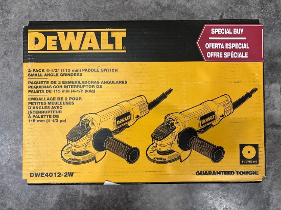 Two NIB Dewalt Small Angle Grinders