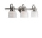 10-Rusnak - Brushed Nickel and Glass 3 Light Bathroom Vanity Light