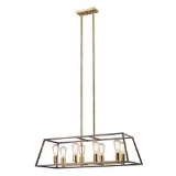 5-Austin Modern Glam 8-Light Linear Chandelier