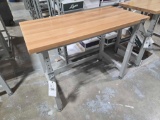 Ultra HD Seville Classics 4' x 2' Wood Top Adjustable Leg Table