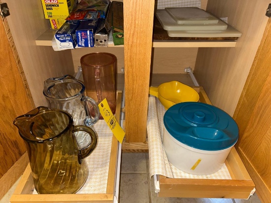 Heavy glass Pitchers - cutting boards - kitchen items