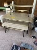 Picnic table with individual benches
