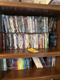 3 shelves of dvds