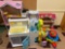 Kids toys including doll houses, baby changing station, garden center, racetrack - Rm 1112