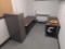Metal desk, file cabinet, folding table, room 2103