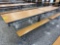 Folding cafeteria lunch table on casters