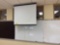 White Board , Projector Screen, TV, (2) Metal Two Door Cabinets - Room 2303