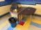 Table, Metal Desk, Office Chair and Waste Bin - Room 2410
