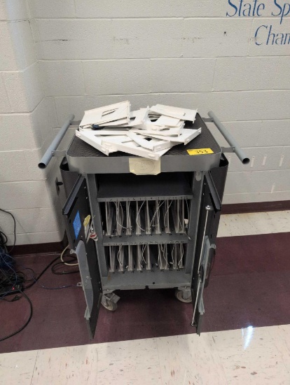 Metal Tablet storage charging cart, room 1202