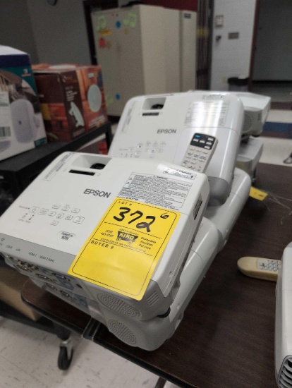 6 Epson 3LCD projectors with remotes, room 1201
