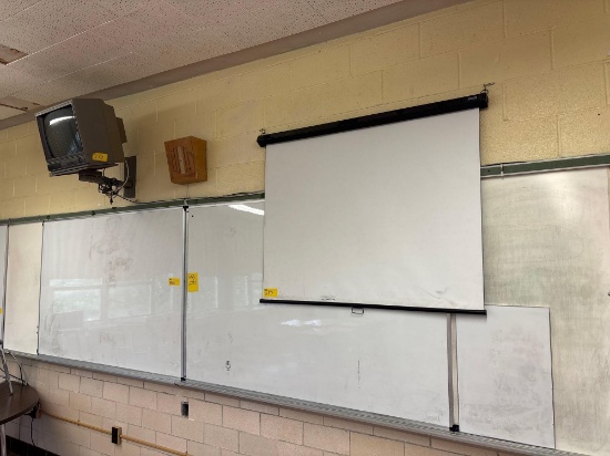 Whiteboards, Magnavox, Pull Down Projector Screen - Room 2102