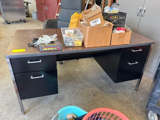 2 desks and stand