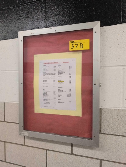 Hallway display cases and bulletin boards - hallway by cafeteria