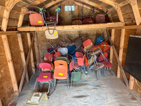 large lot of assorted chairs