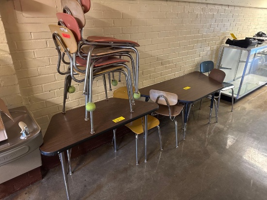 2 Youth Table and (8) Chairs - Hallway By 1405