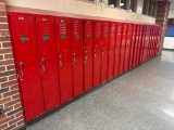 run of lockers, 23 sections of 1 doors