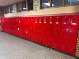 run of lockers, 23 sections of 1 doors
