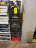 Milkcrates full of Plumbing supplies - maintance garage