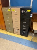 3 metal file cabinets - 2407