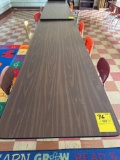2 tables and assorted color chairs - 1502