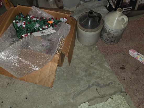 2 Crock Jugs, Ceramic Christmas Tree