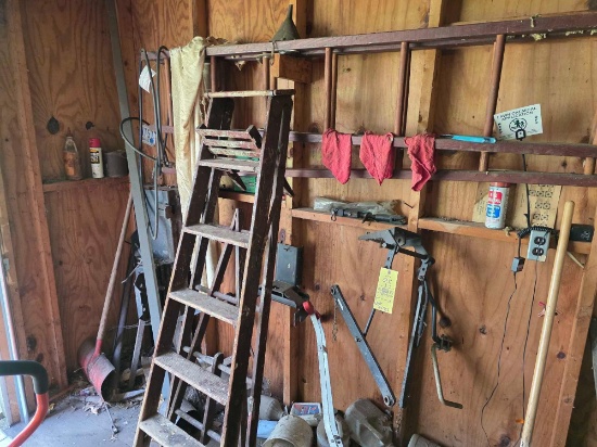 Plow, Planter, 3 Ladders, Lumber