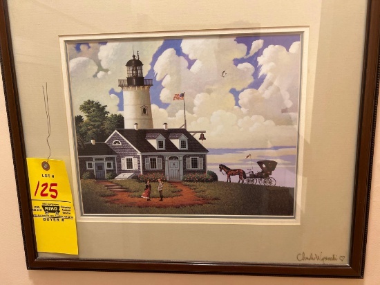 Charles Wysochi and other framed pieces