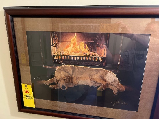 John Weiss pencil signed framed art