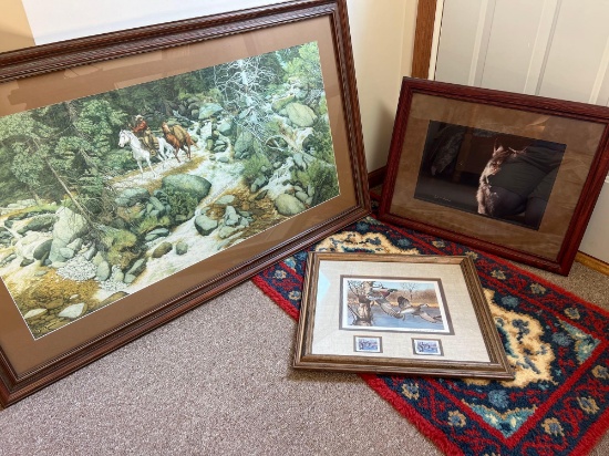 Carl Bank II, Richard Plasschaert, Bev Doolittle examination prof framed art