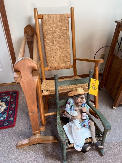 Rocking chairs - quilt holder - figurine