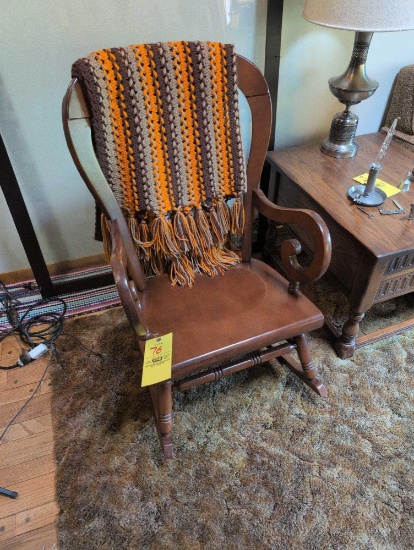Vintage plank bottom rocker