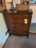 Mahogany 5 drawer chest