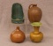Group of 4 Southern Pottery Items  Assorted Forms & Glazes