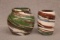 2-Desert Sands Swirl Glaze Art Pottery Vases
