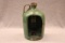 Green Glazed Pottery Jug / Candle Lantern