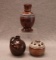 Group of 3 Handcrafted Folk Art Stoneware