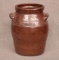 Redware Crock with Lug Handles