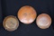 3 Redware Plates