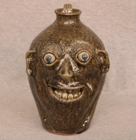 Folk Art Face Jug