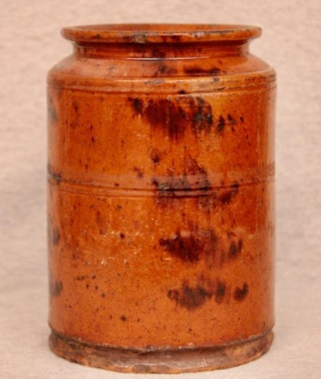 Southern Redware Jar with Manganese Decoration