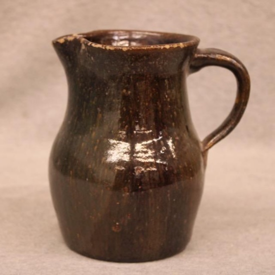 Stoneware 5" Pitcher  Dark Alkaline Glaze