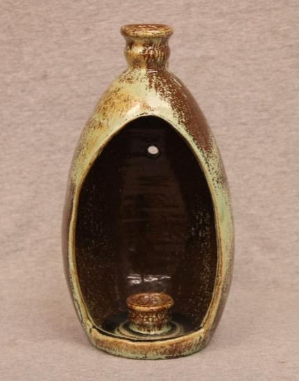 Wall-Hanging Bottle Form Candle Niche